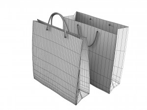 Paper Carry Retail Gift Bags 3D Модель