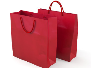 Paper Carry Retail Gift Bags 3D Модель
