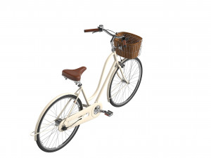 Womens Bike With Basket 3D 模型