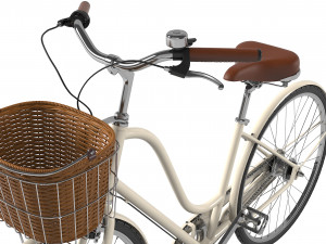 Womens Bike With Basket 3D 模型