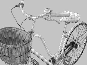 Womens Bike With Basket 3D 模型