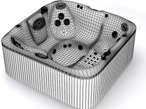 Jacuzzi J-375 Outdoor Spa 3D मॉडल