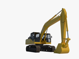 Two cabin Excavator Modelo 3D
