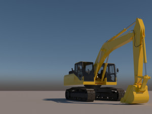 Two cabin Excavator 3D Модель