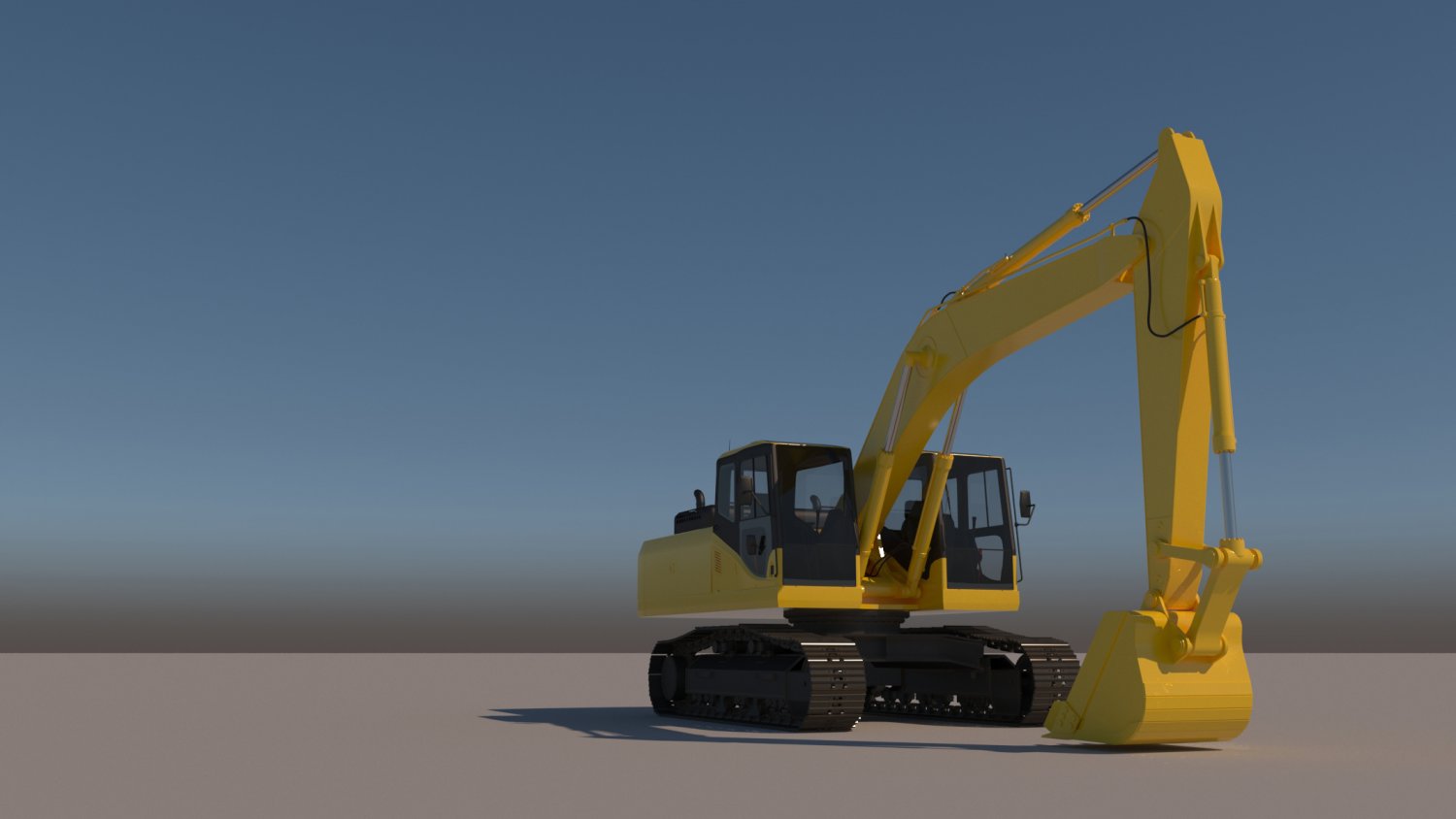 Two cabin Excavator 3D Модель in Машины 3DExport