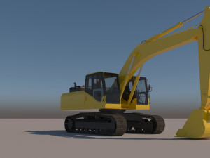 Two cabin Excavator 3D Модель