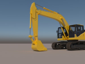 Two cabin Excavator 3D Модель