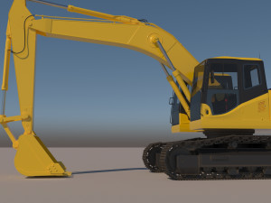 Two cabin Excavator 3D Модель