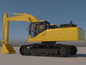 Two cabin Excavator 3D Model