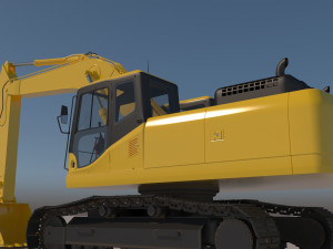 Two cabin Excavator 3D Модель