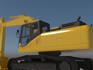 Two cabin Excavator 3D Model