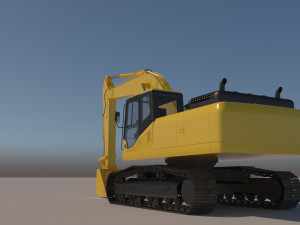 Two cabin Excavator 3D Модель
