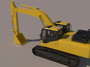 Two cabin Excavator 3D Model