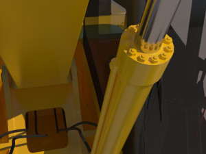 Two cabin Excavator 3D Модель