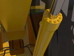 Two cabin Excavator 3D Model