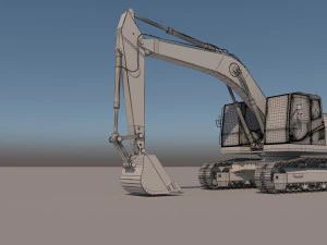 Two cabin Excavator 3D Model