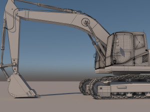 Two cabin Excavator 3D Модель