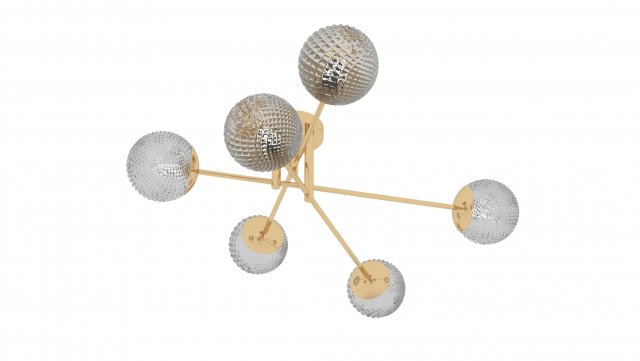 Glass Ball Chandelier 3D Model .c4d .max .obj .3ds .fbx .stl .blend 