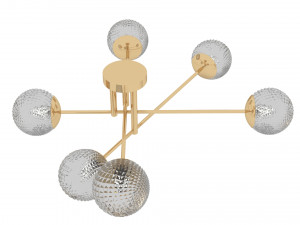 Glass Ball Chandelier 3D Model