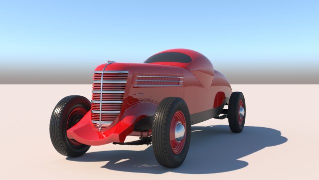 Gaz Gl-1 Sport Car 3D Modell .c4d .max .obj .3ds .fbx .stl .blend