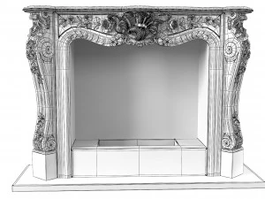 Classic Fireplace 3D Model