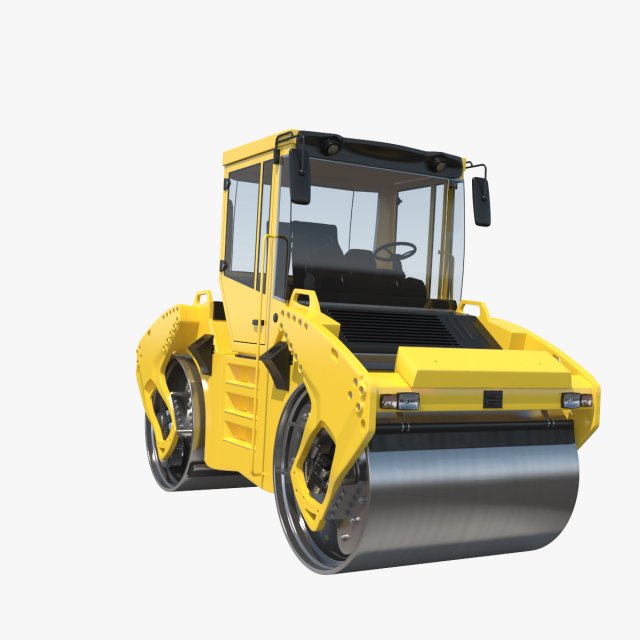 Asphalt Roller 3D Model .c4d .max .obj .3ds .fbx .stl .blend 