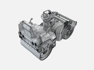 Asfalt Roller 3D Model