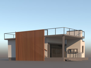 Modern flat roof house 3D Модель