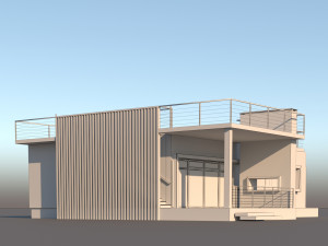 Modern flat roof house 3D Модель