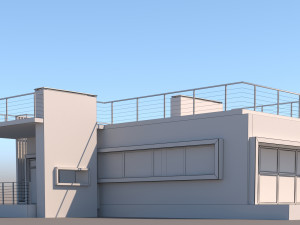 Modern flat roof house 3D Модель