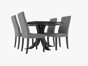 Loft Dining Table Set Modelo 3D
