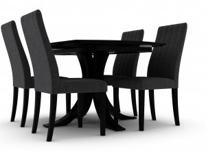 Loft Dining Table Set 3D Model