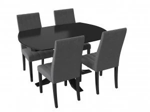 Loft Dining Table Set 3D Model