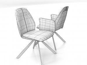 Robin swivel Chairs set 3D Model