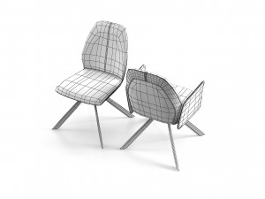Robin swivel Chairs set 3D Model