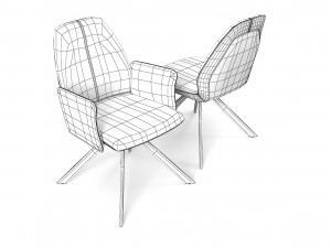 Robin swivel Chairs set 3D Model