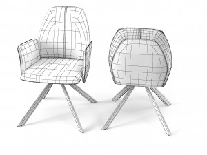 Robin swivel Chairs set 3D Model