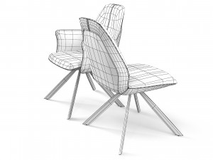 Robin swivel Chairs set 3D Model