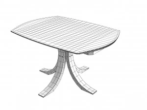Loft Dining Table 3D Model