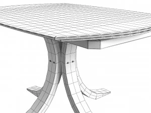 Loft Dining Table 3D Model
