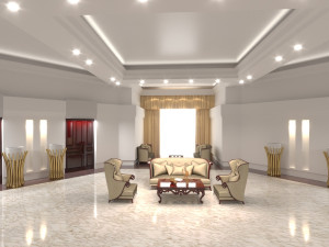 Model of the Entrance Hall Modelo 3D