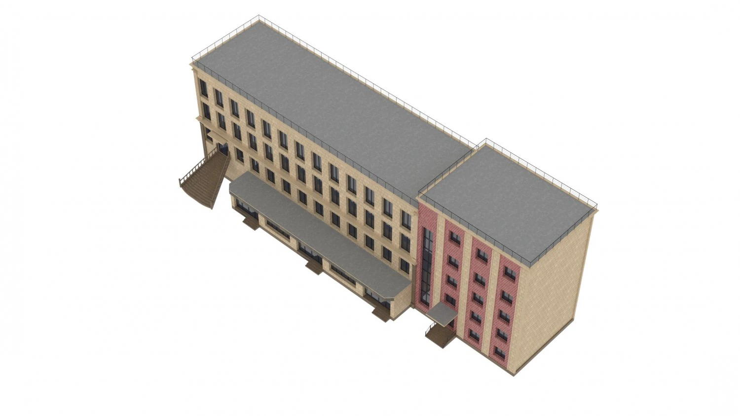 City Building 3D Model .c4d .max .obj .3ds .fbx .stl .blend 