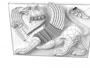 Grifon barelef Modèle 3D