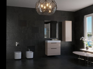 Black bathroom design work 3D Model