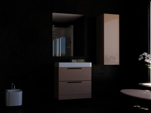 Black bathroom design work 3D Model