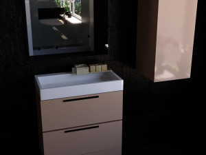 Black bathroom design work 3D Model