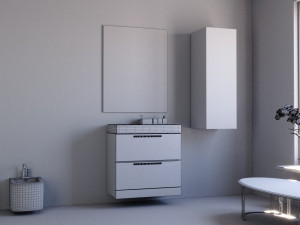 Black bathroom design work 3D Model