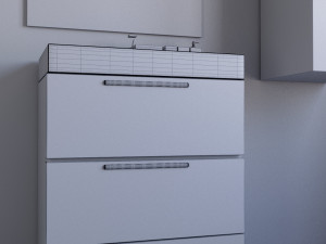 Black bathroom design work 3D Model