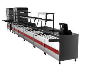 Bistroself service line sections by astra Modèle 3D