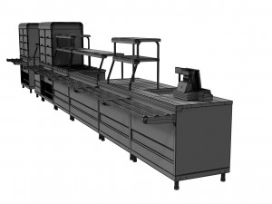 Bistroself service line sections by astra Modèle 3D